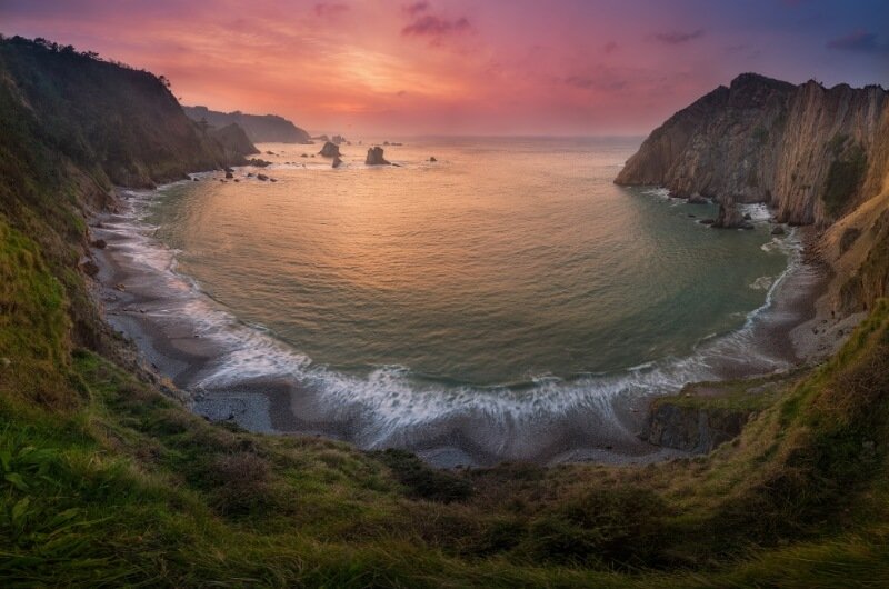 Atardecer en la Playa del Silencio